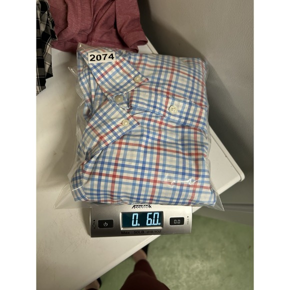 Vineyard Vines OTG On The Go Performance Red White And Blue Button Down Large - Picture 7 of 7